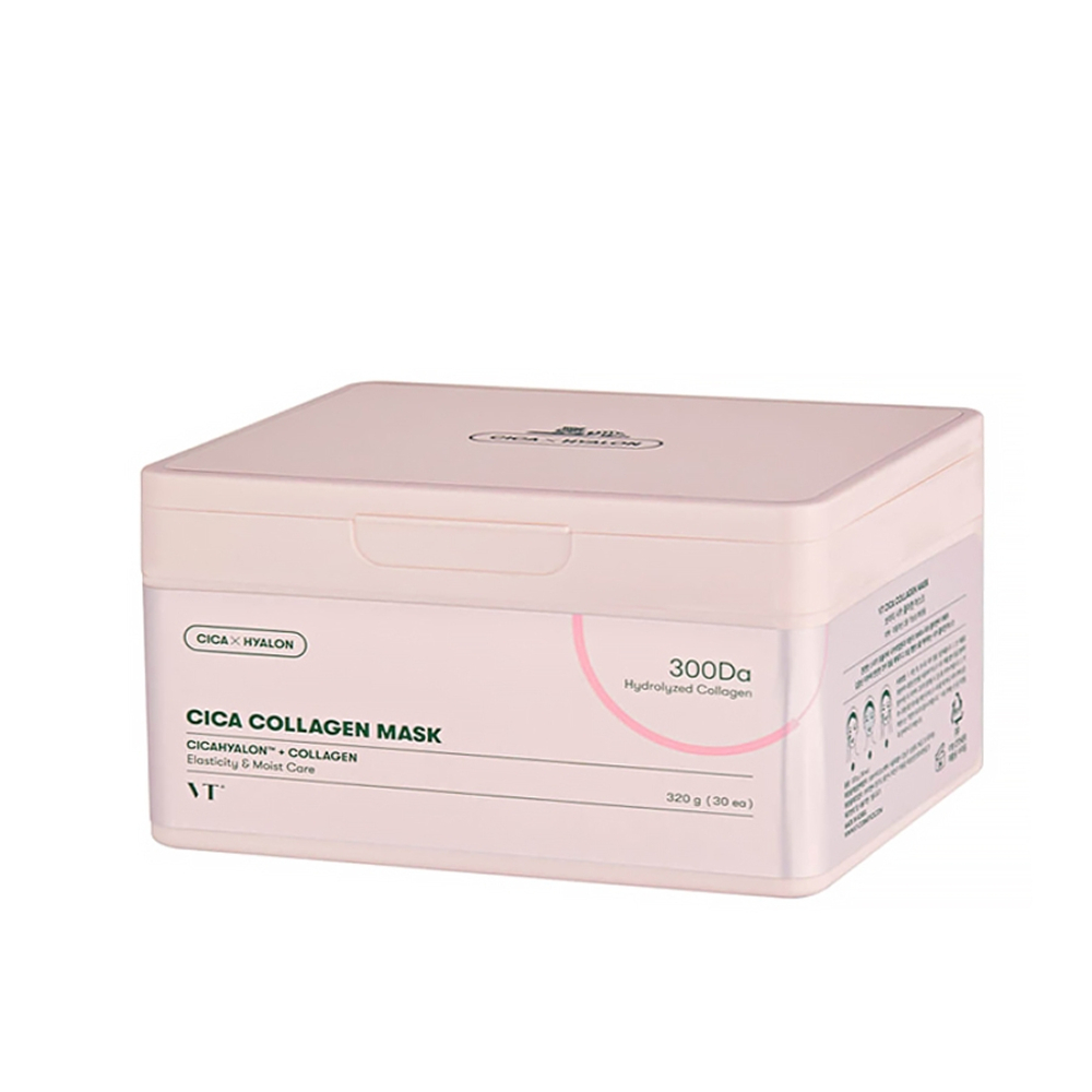 Набор тканевых масок с коллагеном для эластичности кожи VT COSMETICS Cica Collagen Mask (30шт)
