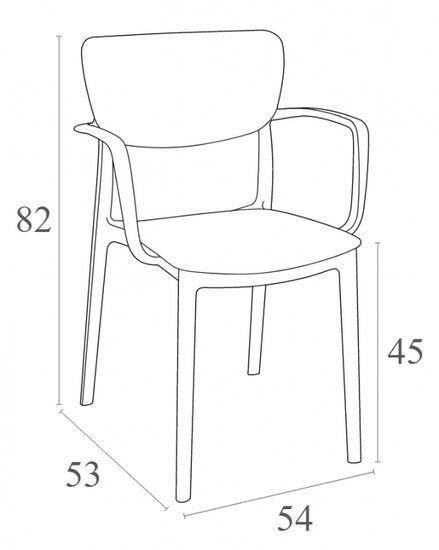 Кресло пластиковое Lisa