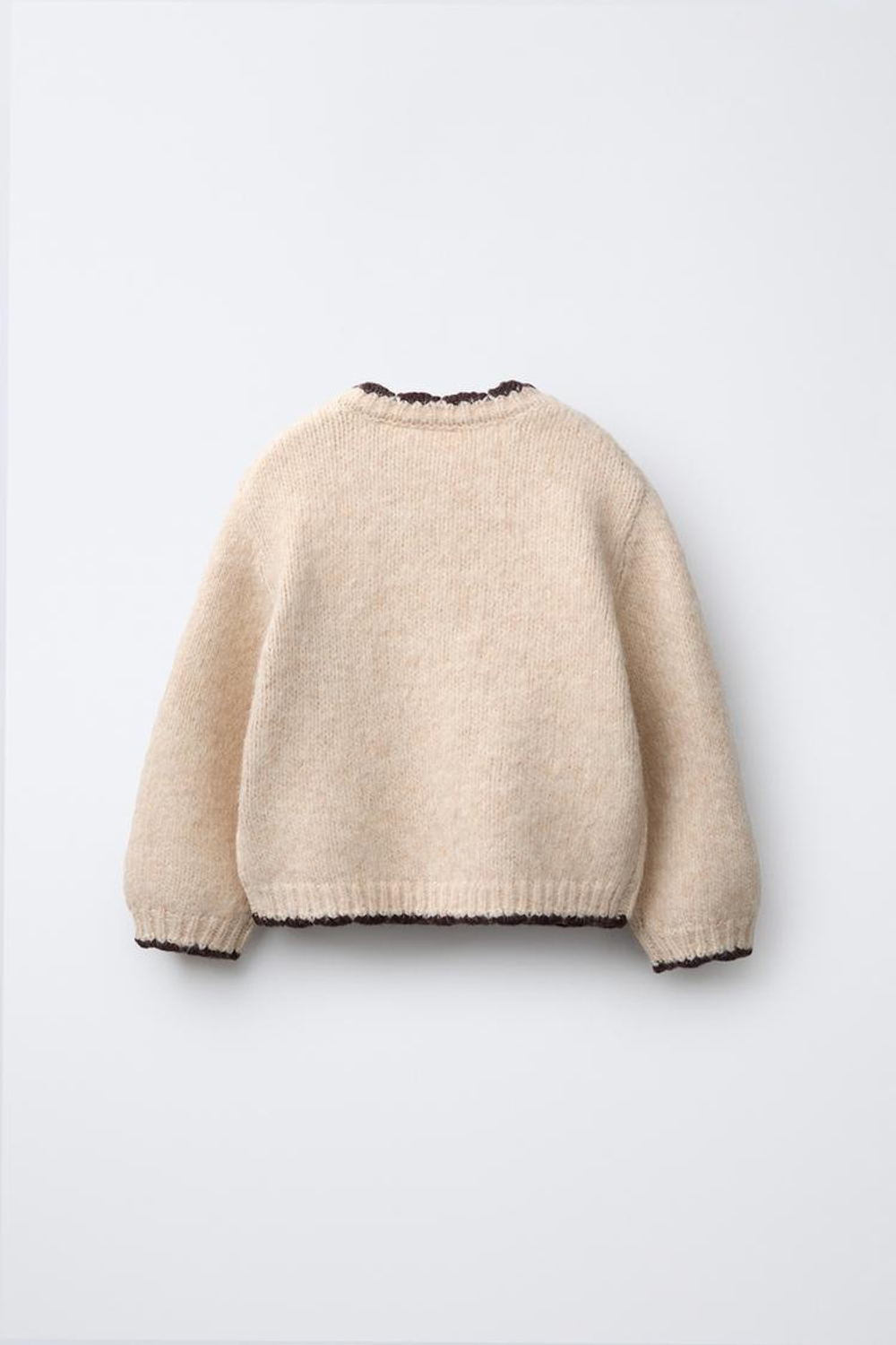 ZARA КАРДИГАН С ОЛЕНЯМИ, СВЕТЛО-БЕЖЕВЫЙ