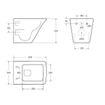 Унитаз BelBagno Marmi BB052CHR/BB052SC подвесной с сиденьем Микролифт