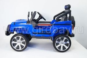 Детский электромобиль River Toys Jeep T008TT синий