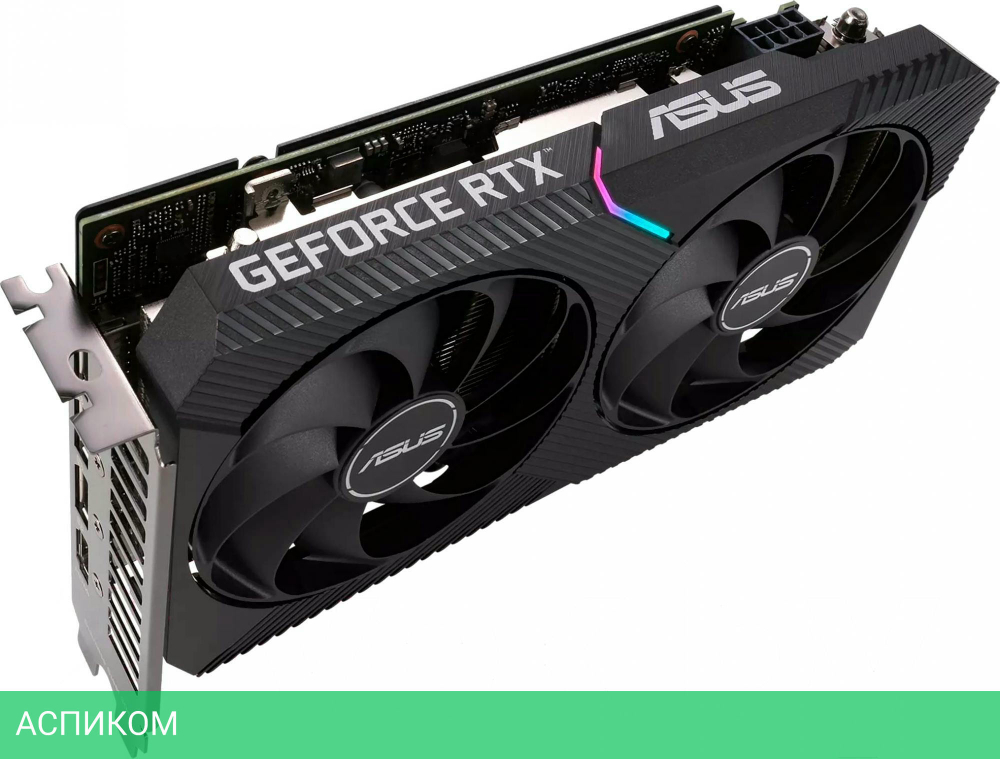 Видеокарта ASUS Dual GeForce RTX 3060 V2 OC 12GB GDDR6 (DUAL-RTX3060-O12G-V2)