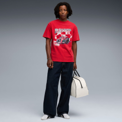 PUMA X SCUDERIA FERRARI МУЖСКАЯ ФУТБОЛКА С ПРИНТОМ SPORTSWEAR, КРАСНЫЙ,