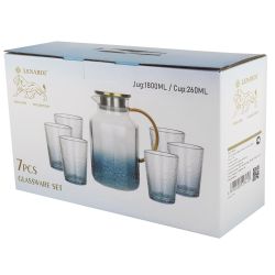 Lenardi 200-042 Набор графин 1800мл и 6 стаканов 260мл в под.уп.(х8)Стекло