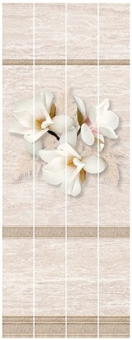 Панель ПВХ Discovery Белая магнолия 04240 (панно из 4 шт.)