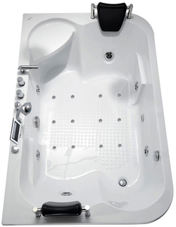 Акриловая ванна Gemy 180х116 G9085 K L с гидромассажем