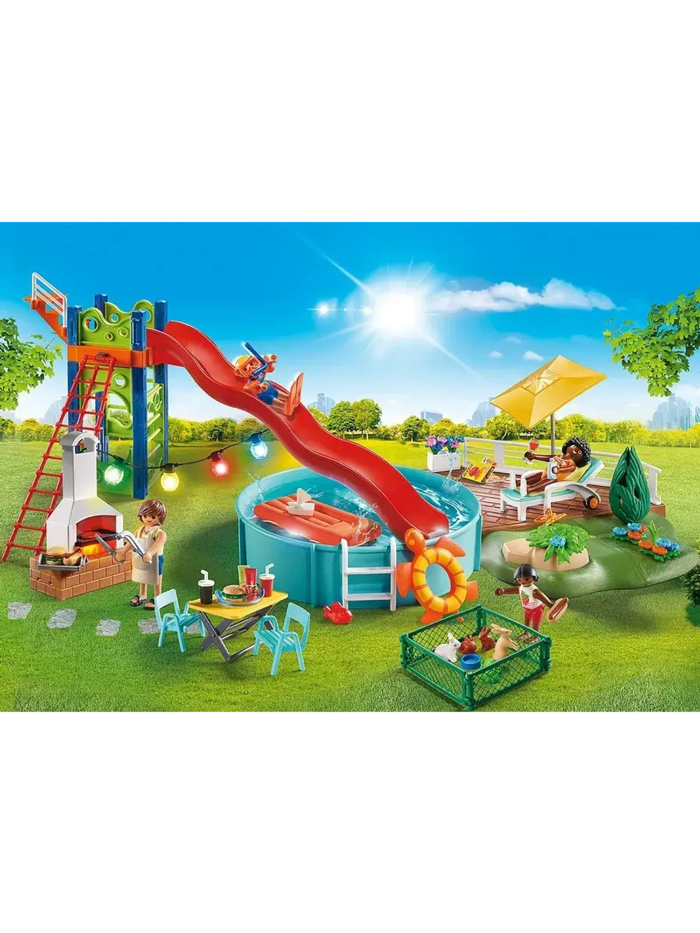 Вечеринка у бассейна Modern House Pool Party Playmobil 70987