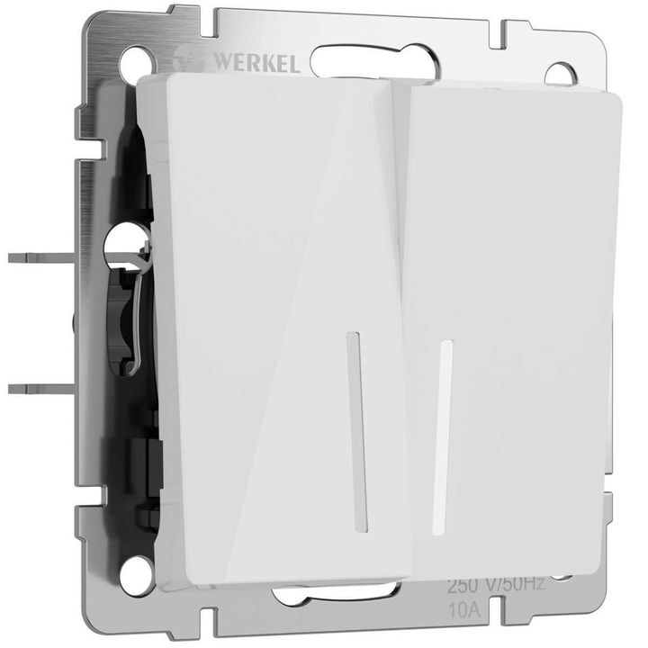 Выключатель двухклавишный с подсветкой Werkel W1120141 4690389197284
