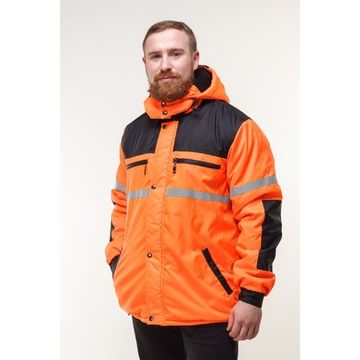 Куртка зимняя "Стандарт-Премиум" (серый/красный)