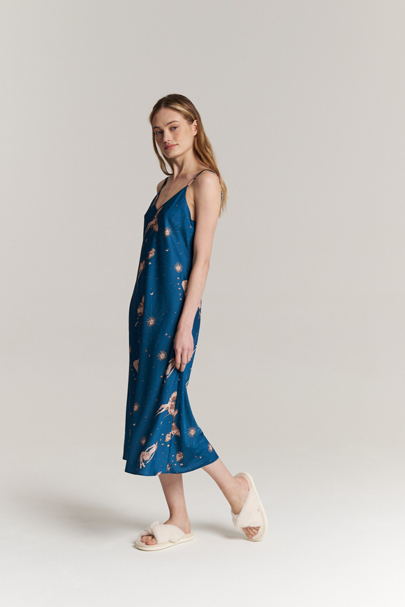 Шелковая комбинация макси - греческий завтрак