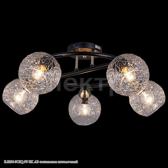 Светильник потолочный IL0296-5CSQ-79 BK AB