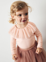 Лонгслив с воротником для девочки Next B22-705, Персиковый