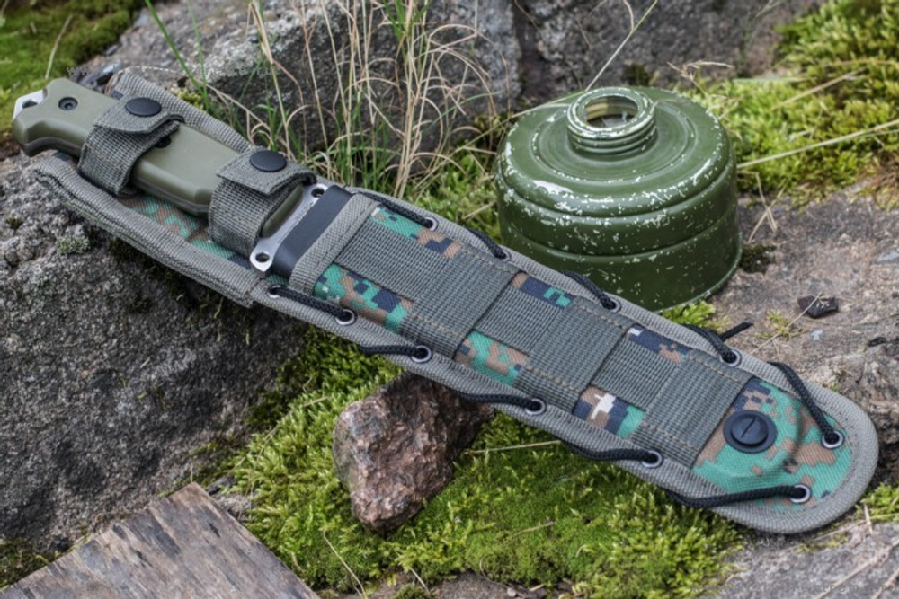 Нож выживания Survivalist X D2 StoneWash Green G10