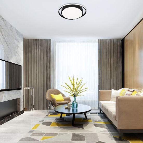 90251/1 / потолочный светильник / черный