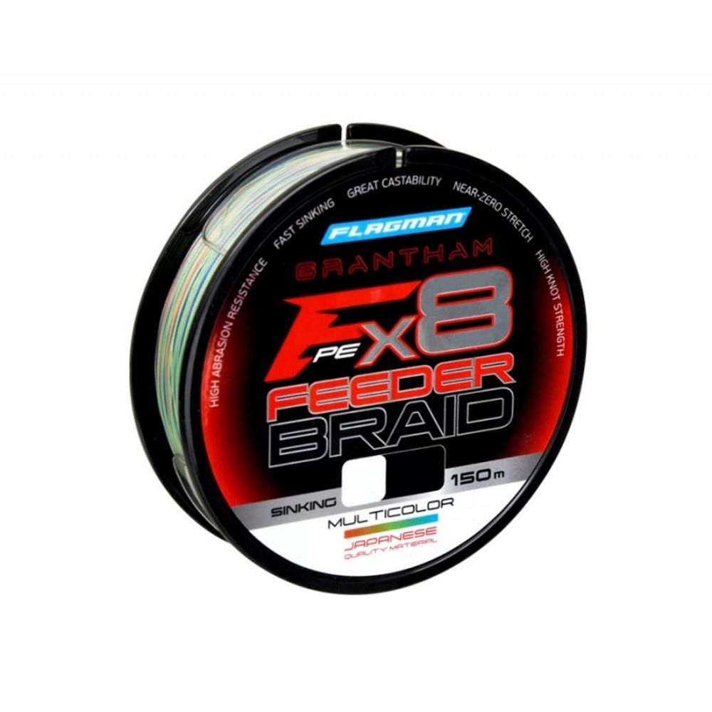 FLAGMAN Шнур Grantham Sinking Feeder Braid F8 150м Multicolor 0.16мм 9.0кг 19.8lb