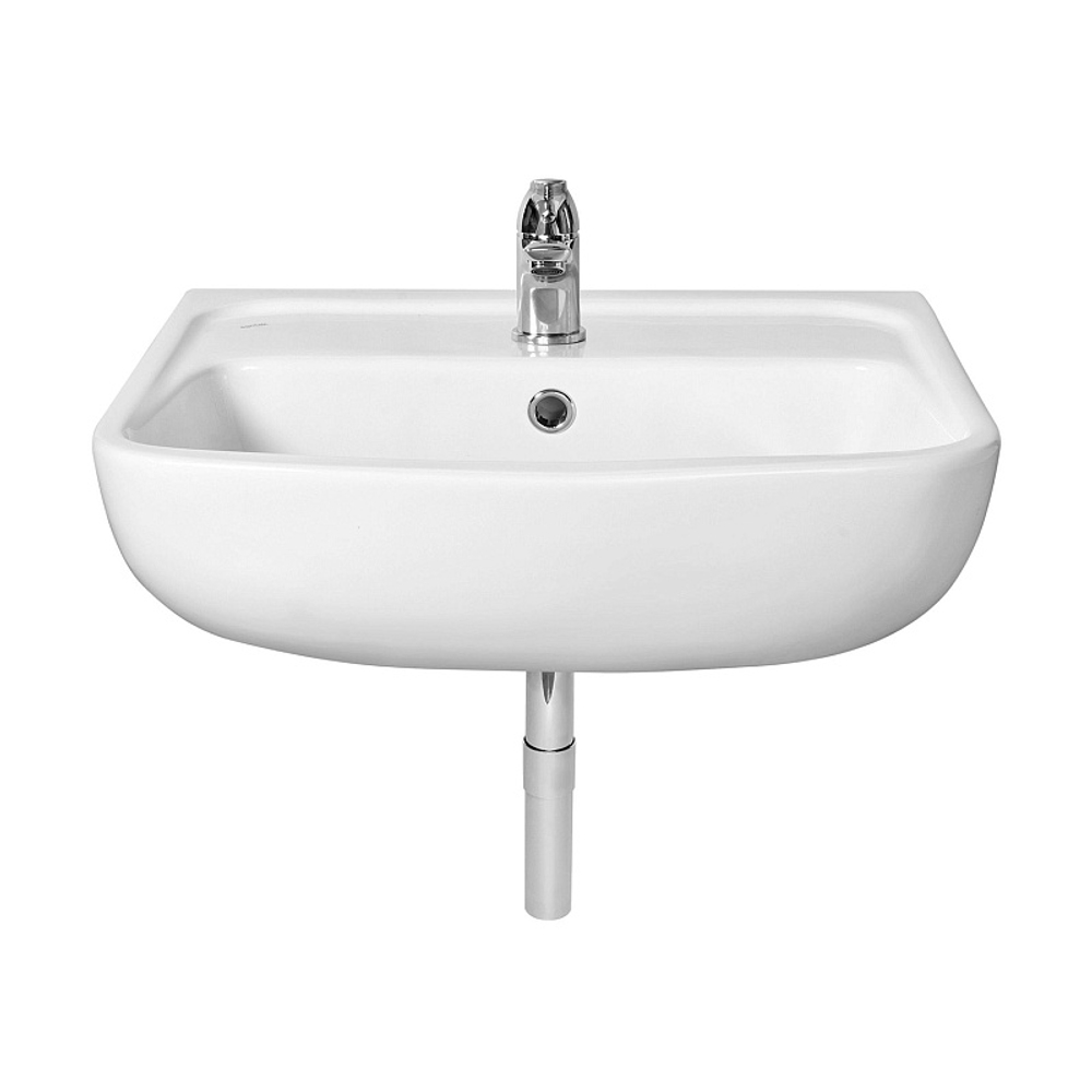 Раковина подвесная Santek "Лонги-60" 600х420х195 фарфор, 1 отверстие под смеситель, белая (1.WH50.1.756)