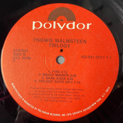 Винтажная виниловая пластинка LP Yngwie J. Malmsteen Trilogy (USA 1986)