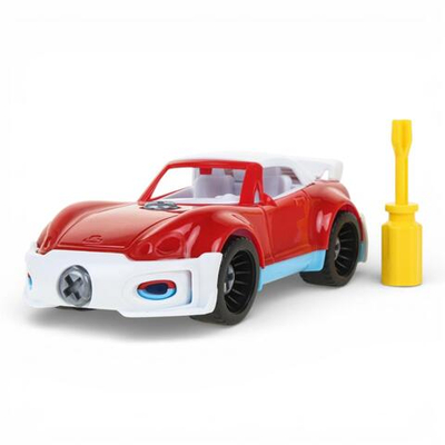 Игрушка-конструктор пластмассовая "Спорткар", инструменты в комплекте