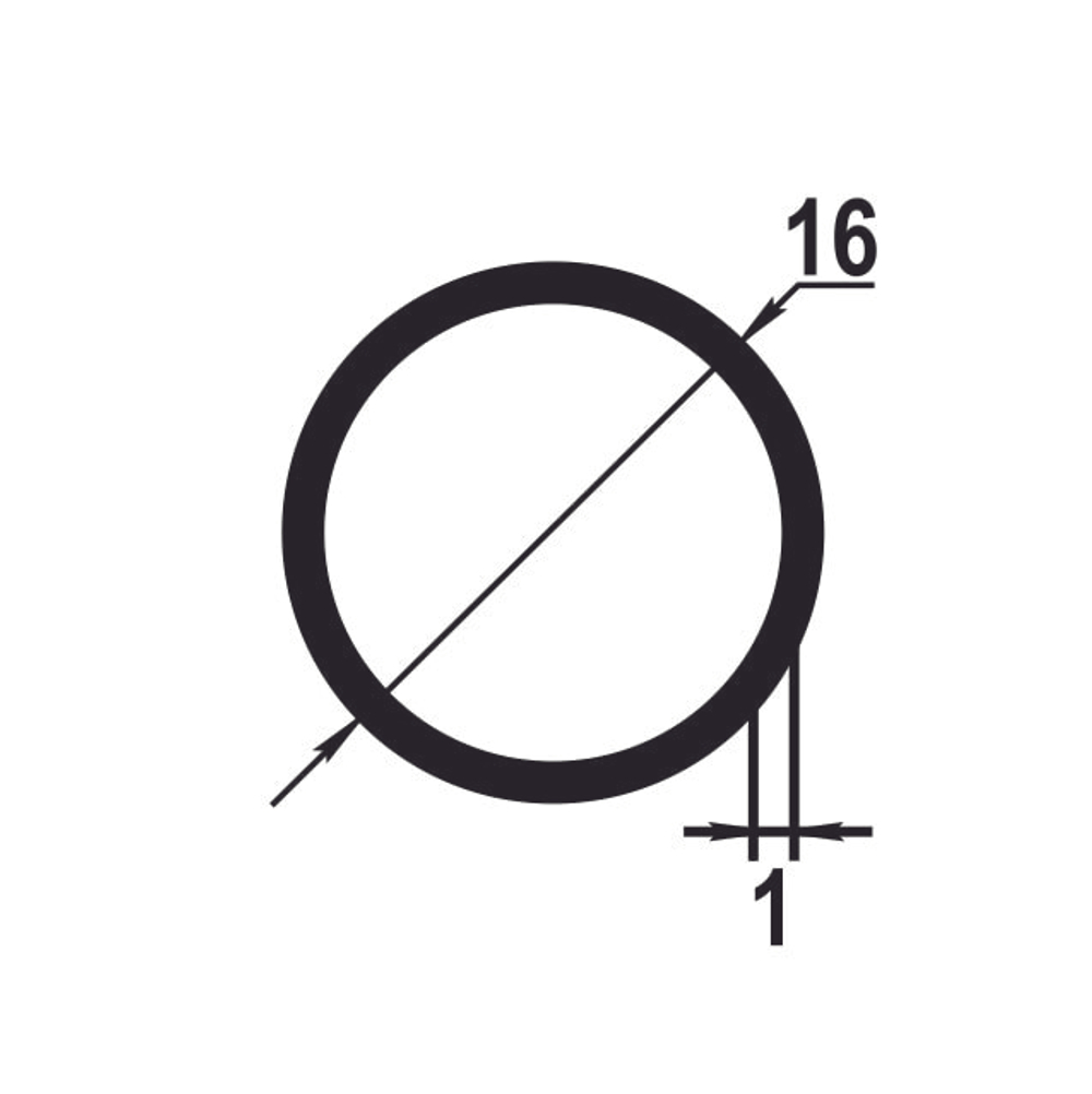 Труба круглая Лука 16*1 ТКр 05.2000.504л бронза
