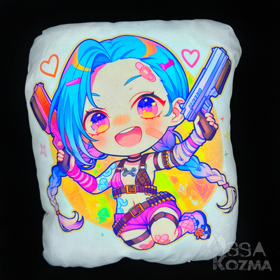 Декоративная подушка с Джинкс из «Аркейн»