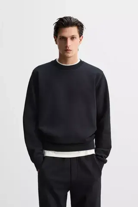 ZARA ТОЛСТОВКА С КРУГЛЫМ ВЫРЕЗОМ, МОРСКОЙ СИНИЙ