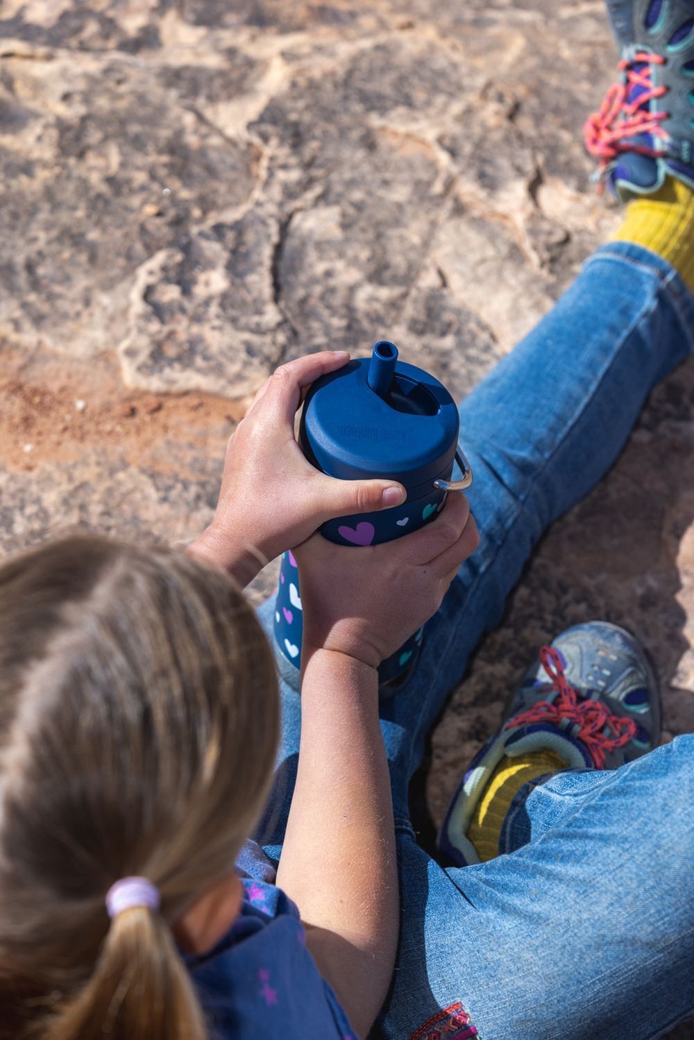 Термокружка Klean Kanteen TKWide Twist Cap 12oz (355 мл) Navy Hearts