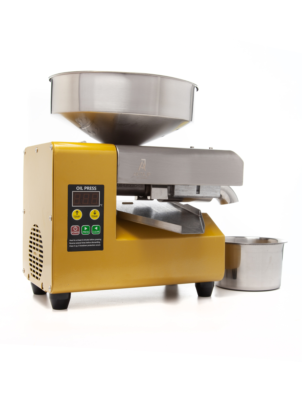 AKITAJP AKJP-600 электрический шнековый полупрофессиональный маслопресс с термостатом для дома и малого бизнеса