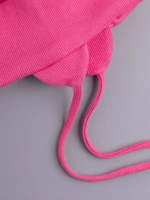 Шапка детская с ушками на завязках на осень