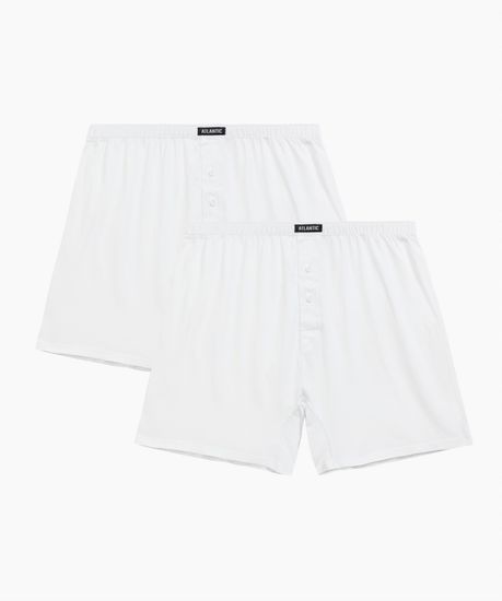 Трусы (2 шт) мужские семейные Atlantic 2BMB-003, белые