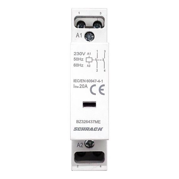 Контактор модульный 20A 2NO 230VAC Schrack Technik BZ326437ME