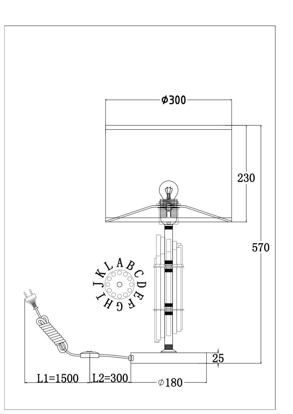 Настольный светильник Maytoni MOD088TL-01BS