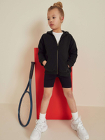 Толстовка с капюшоном на молнии для девочки Next 198-020, Черный