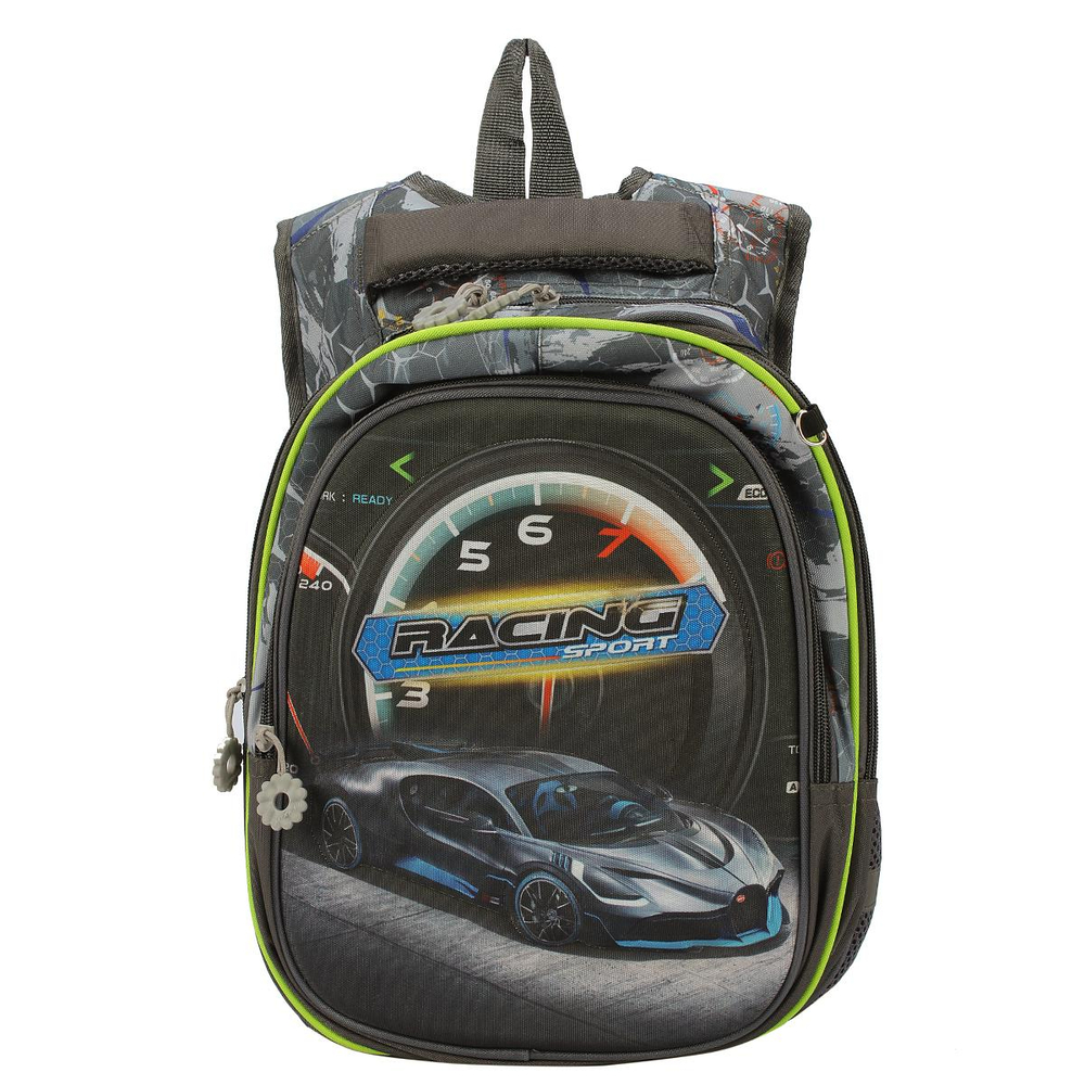 Рюкзак "Машина", 31*13*40 см, ортопедическая спинка, 3 отделения, светоотражатели