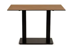 "Каффе" стол из HPL 110х70см, цвет "дуб", подстолье стальное двойное