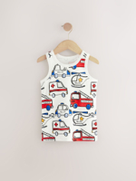 Майка для мальчика Next AA1-095, 3 шт., Голубой, Молочный, Синий