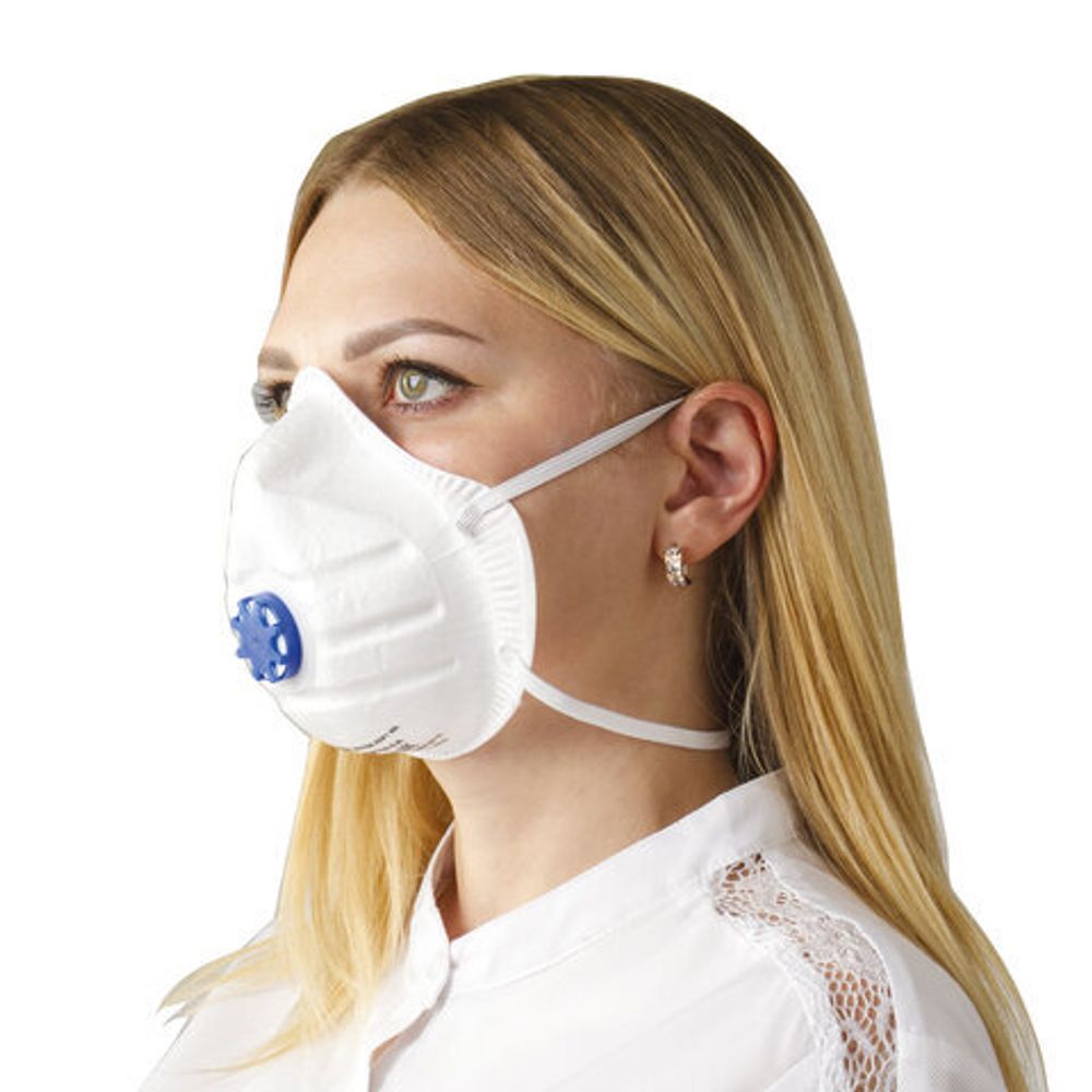 Респиратор (полумаска фильтрующая) ИСТОК, клапан выдоха, FFP1, формованный, 892507