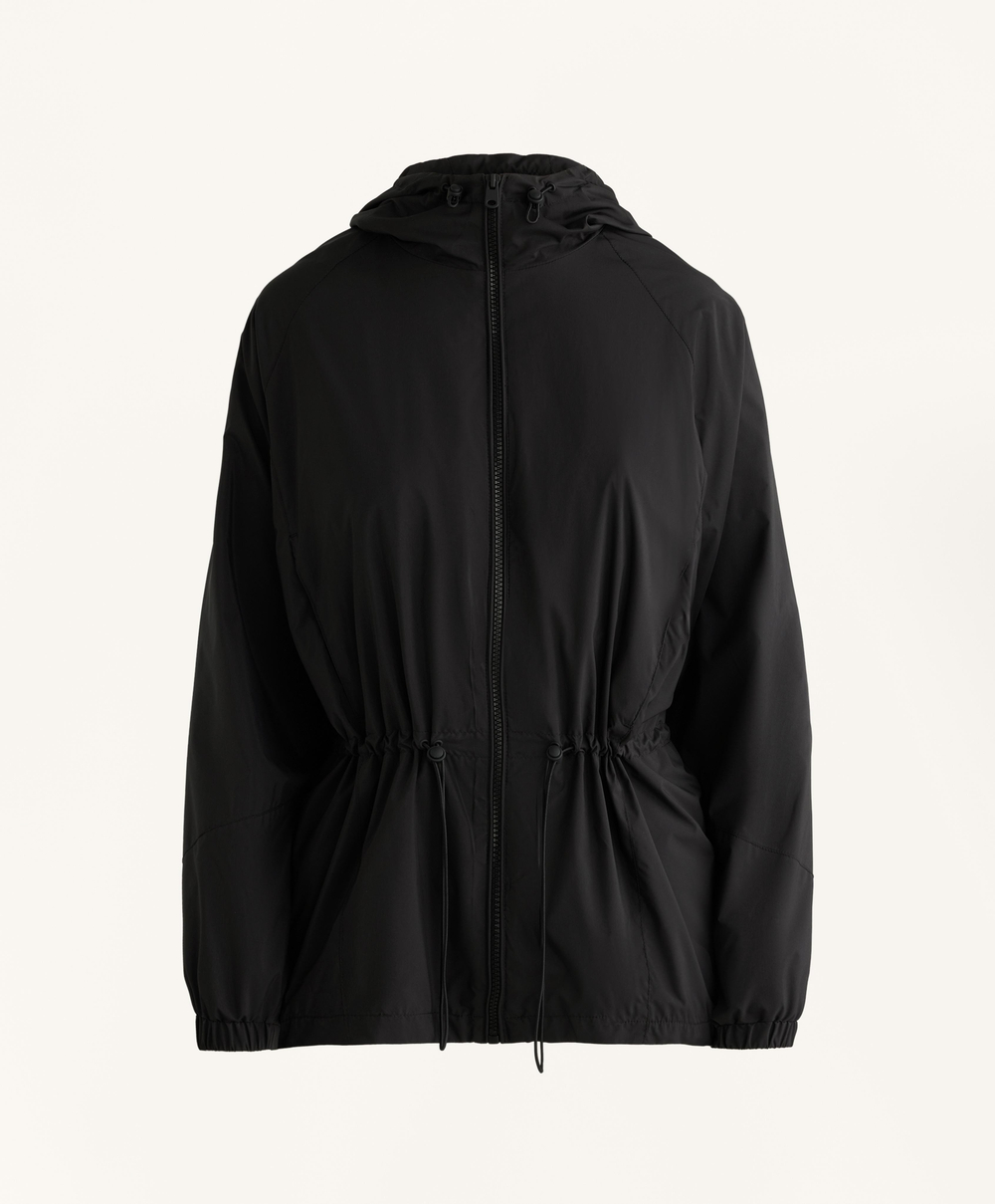 Oysho Водонепроницаемая длинная ветровка, черный