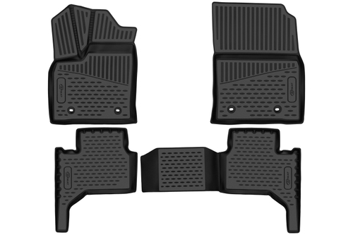 Коврики в салон для TOYOTA Land Cruiser (300 Series) 2021-, Внед, 5 мест, 4шт. (Повышенная устойчивость, повышенная износостойкость) FORMAT.3DA66914210K