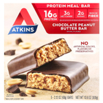 Atkins, Protein Meal Bar, шоколадно-арахисовая паста, 5 батончиков, 60 г (2,12 унции)