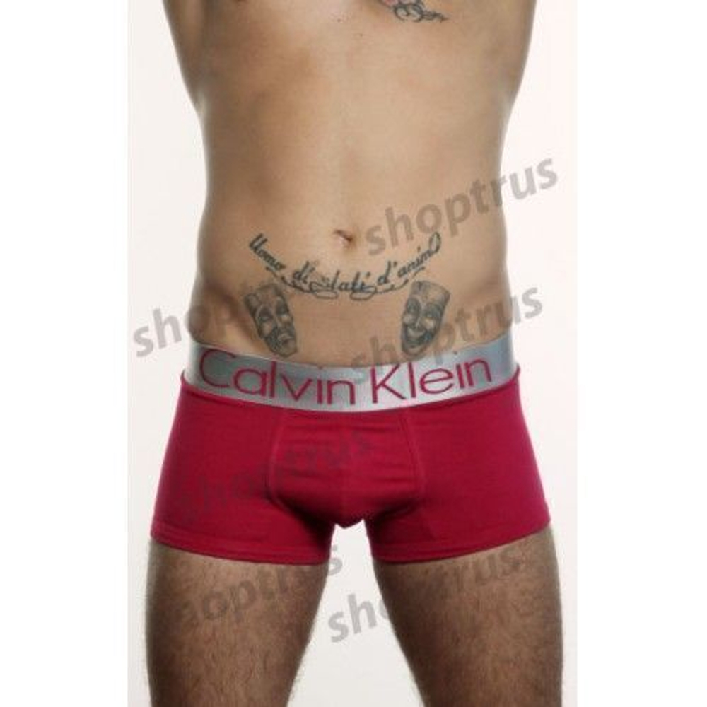 Мужские трусы хипсы красные Calvin Klein Steel Red CK01120