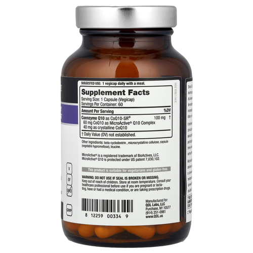 Quality of Life, CoQ10-SR®, 100 мг, 60 растительных капсул