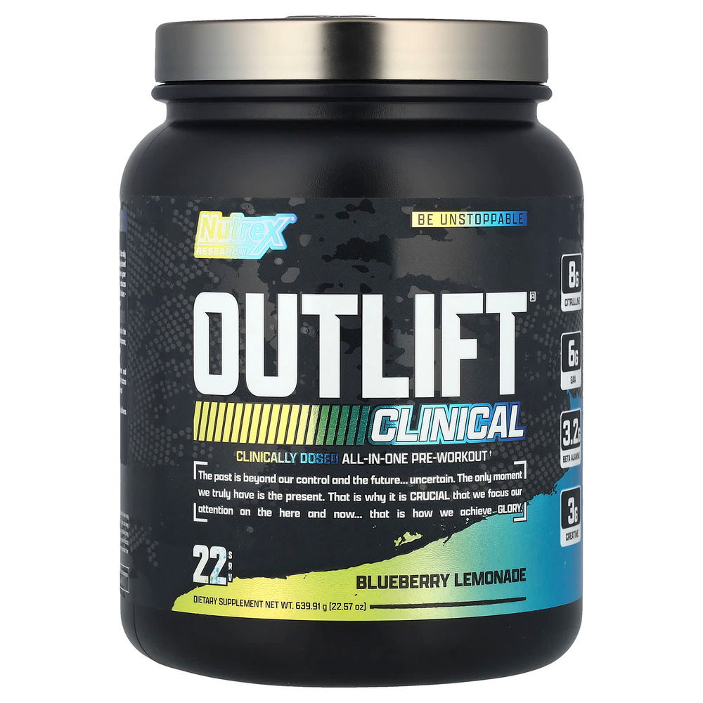 Nutrex Research, Outlift® Clinical, черничный лимонад, 639,91 г (22,57 унции)
