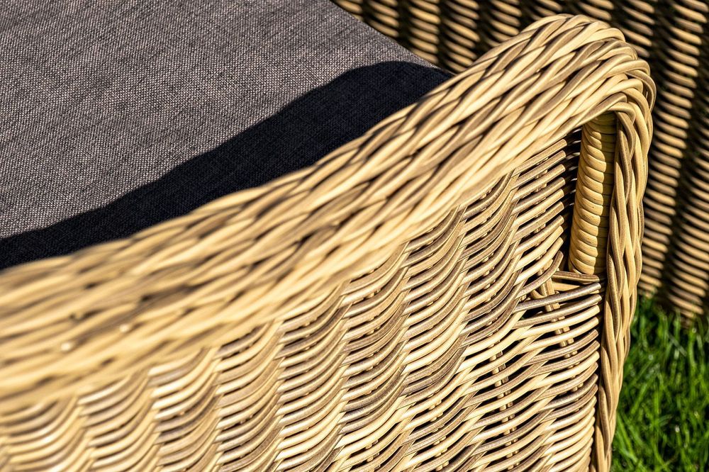 "Равенна" лаунж-зона из искусственного ротанга, цвет соломенный