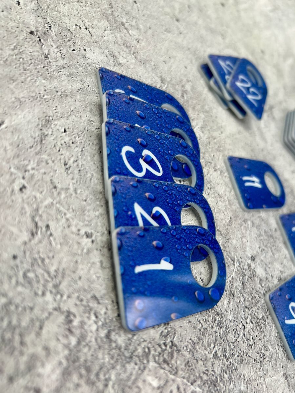 Номерки для ключей акрил 3х5 см