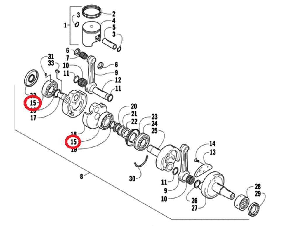 Подшипник Arctic Cat 3006-464