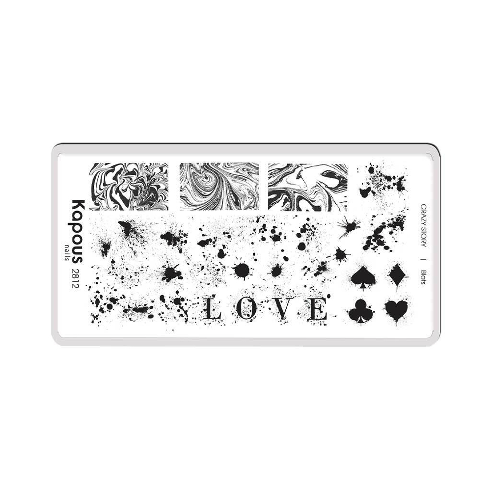 2 Kapous Professional Nails Пластина для стемпинга, Blots ,