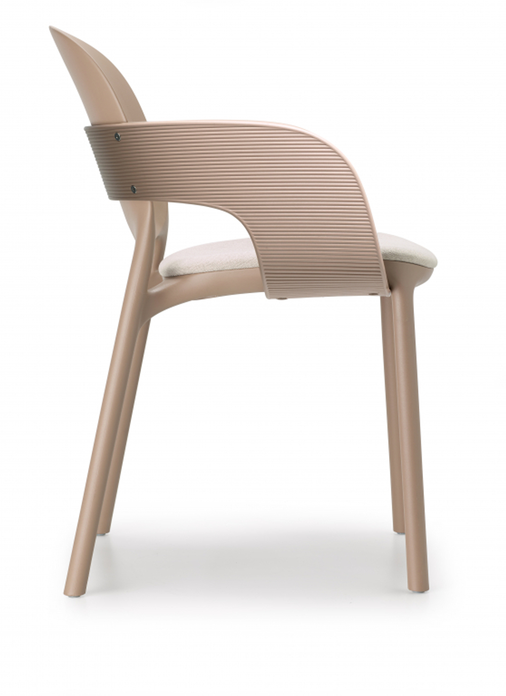 Кресло пластиковое с обивкой Scab Design Hug, карамельный