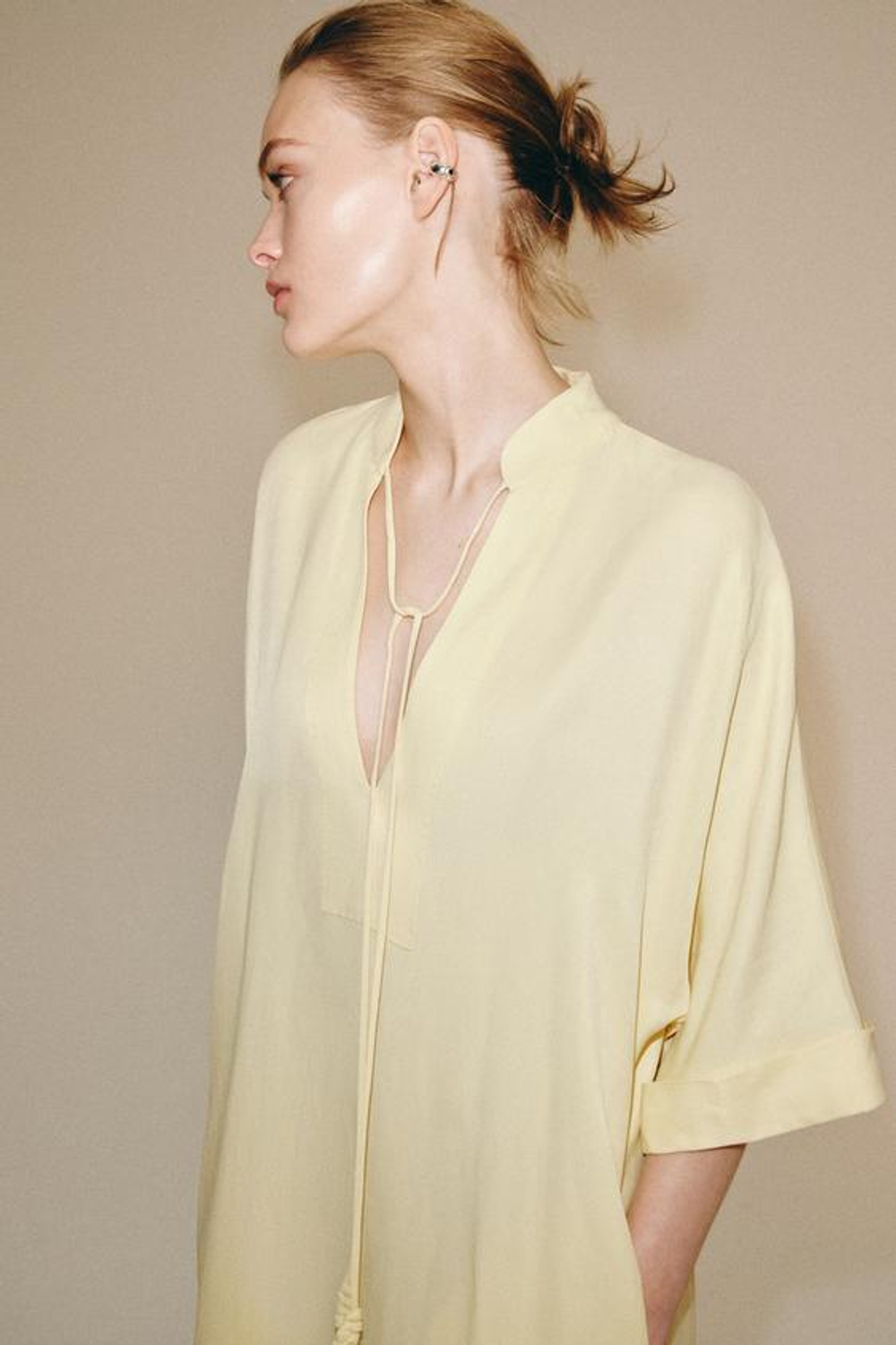 ZARA ПЛАТЬЕ МИДИ — ZW COLLECTION, ЖЕЛТЫЙ