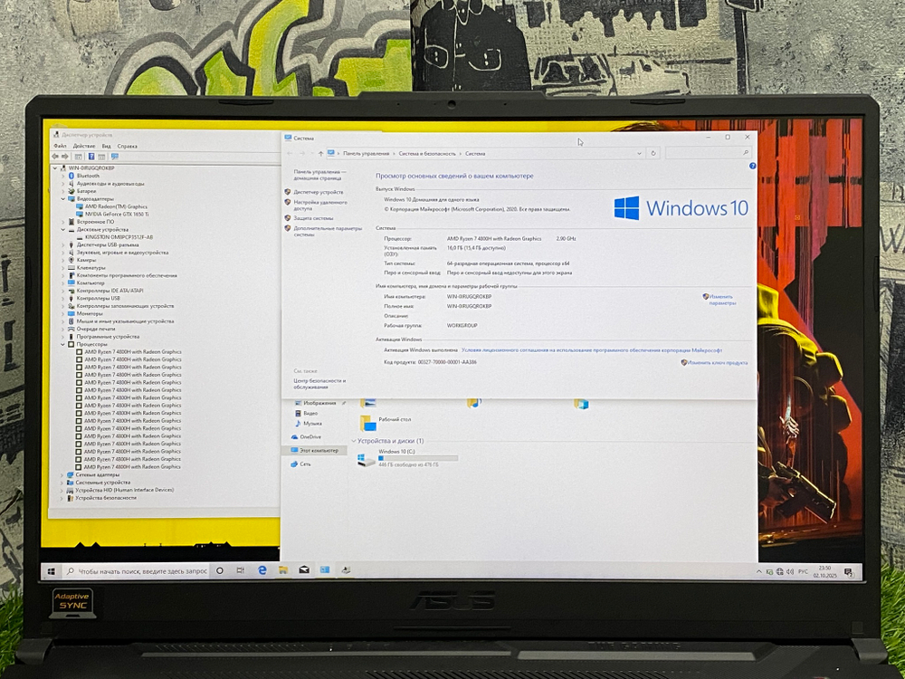 Игровой Asus 17.3' R7 4800H/GTX 1650Ti 4GB/IPS 120Hz/16GB/512GB/ TUF Gaming A17[FX706II-H7007T]/Windows 10