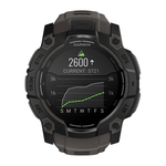 Спортивные часы Garmin Instinct 3, 50 мм, AMOLED, силиконовый ремешок угольного цвета Чёрный безель, AMOLED-дисплей. Ремешок с классической застёжкой — на запястье обхватом 141–213 мм